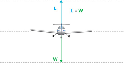 Figure 1a Straight and level flight