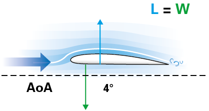 Figure 1a Straight and level flight