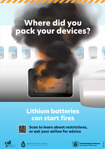 Lithium batteries can start fires