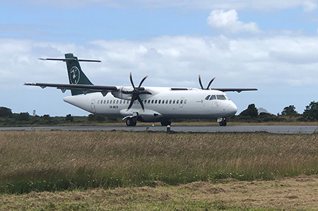 An Air Chathams ATR 72 at Tuuta Airport.